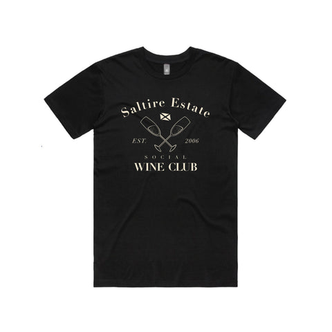 Saltire Social Club Organic T Shirt in Black