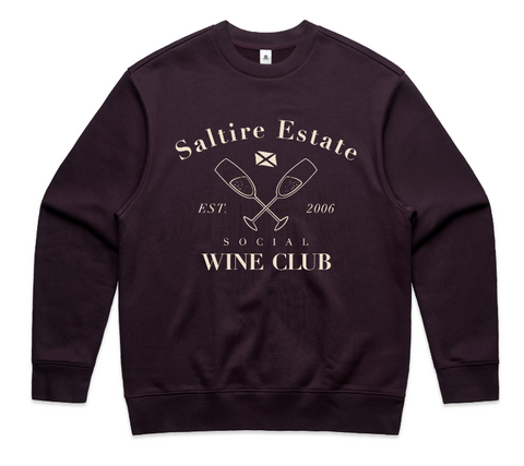 Saltire Social Club Heavy Sweatshirt Plum