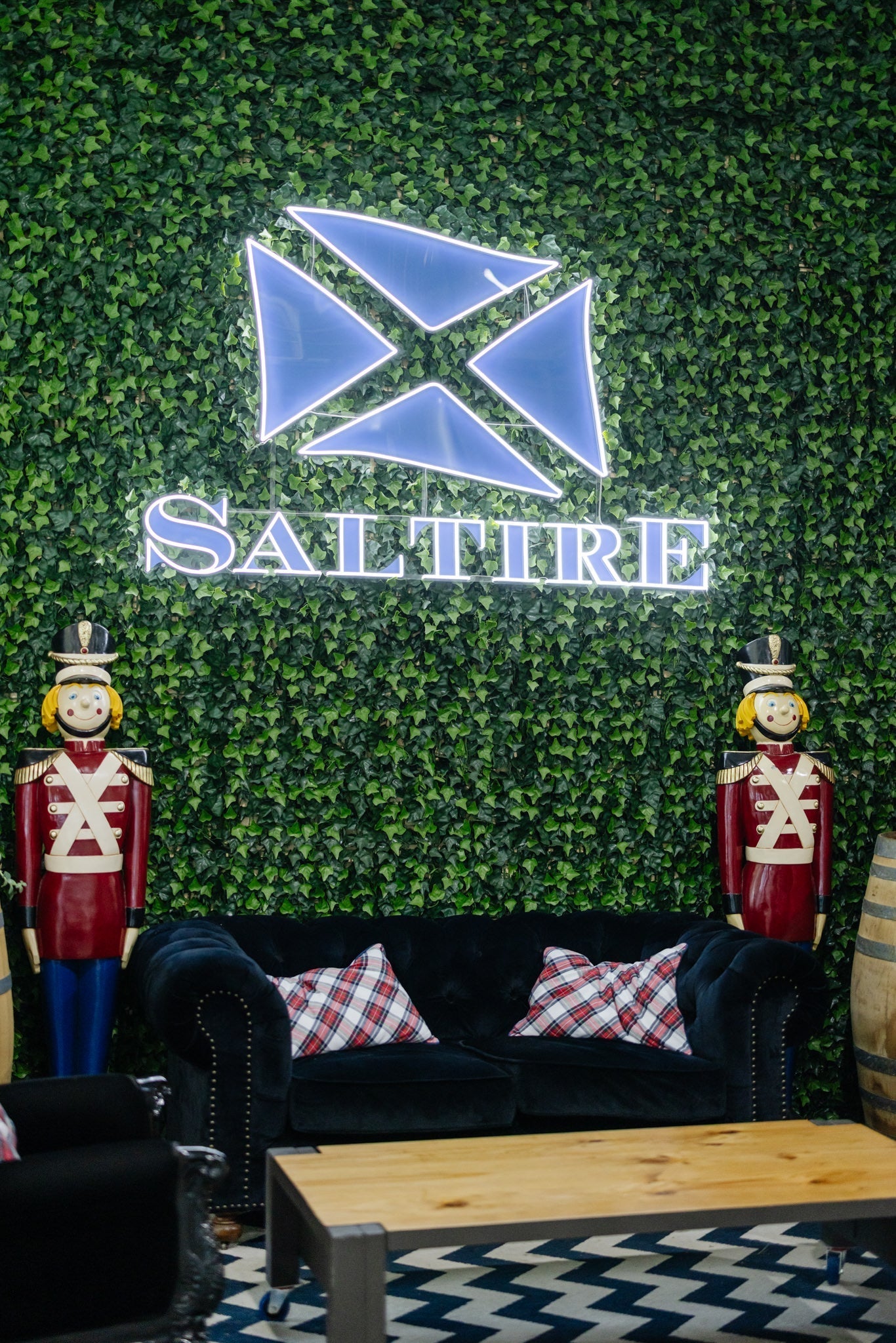 Saltire Green Wall: A Modern Twist on Heritage