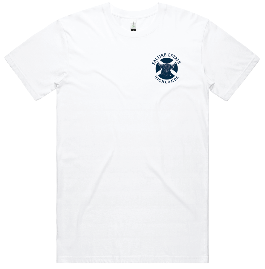 Highland Cow Logo White T-Shirt