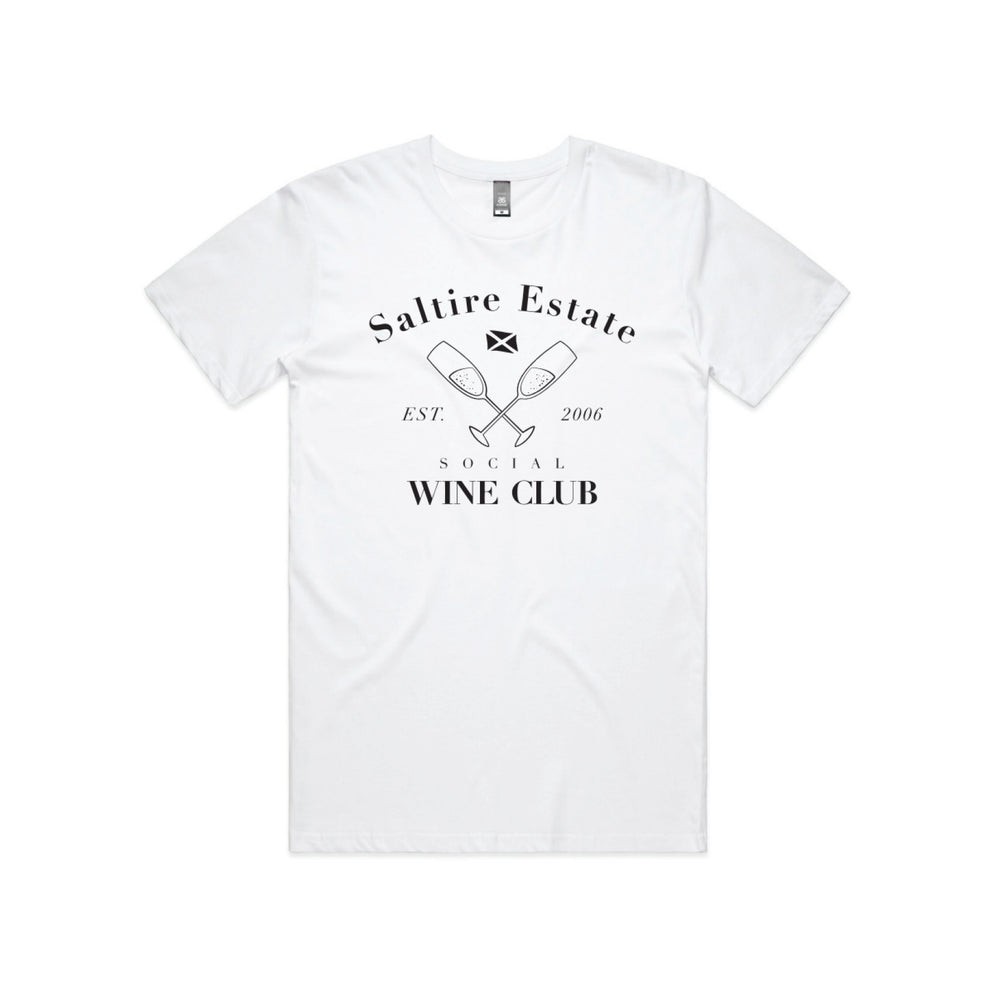 Saltire Social Club Organic 'Large Logo' T Shirt in White