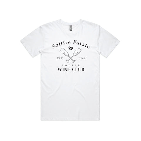 Saltire Social Club Organic 'Large Logo' T Shirt in White
