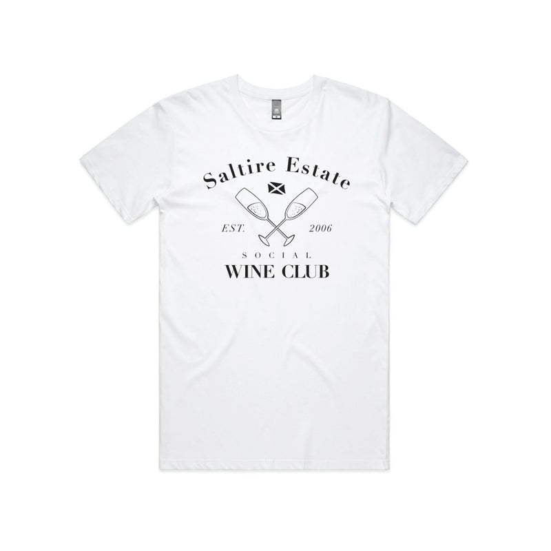 Saltire Social Club Organic 'Large Logo' T Shirt in White